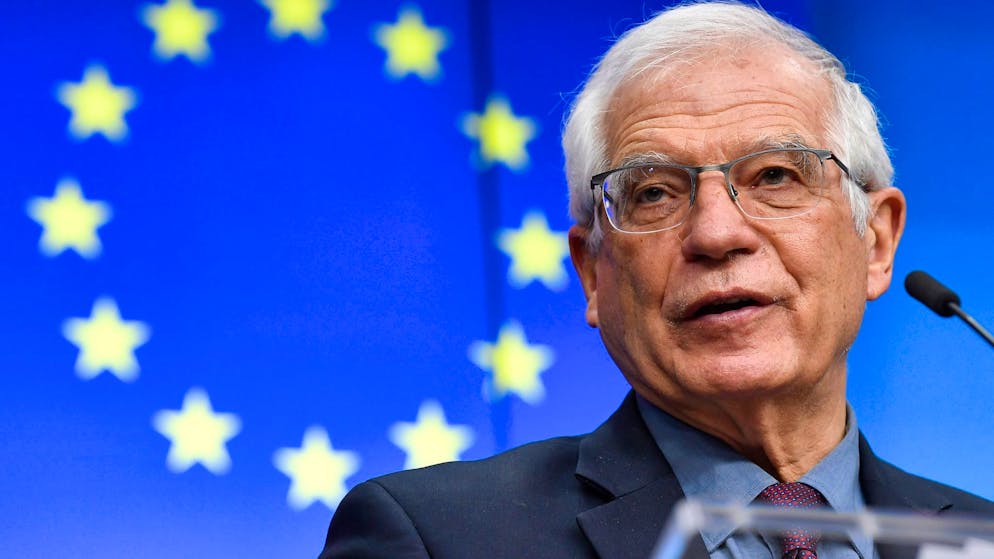 Der EU-Aussenbeauftragte Josep Borrell sieht im Gespräch von Russlands Präsident Wladimir Putin mit seinem französischen Amtskollegen Emmanuel Macron ein Anzeichen für eine Entspannung. (Archiv)
