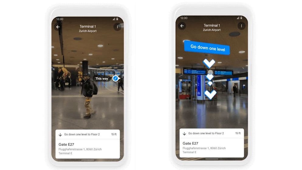 Mit Google Maps sollte man bald ganz einfach sein Gate finden.