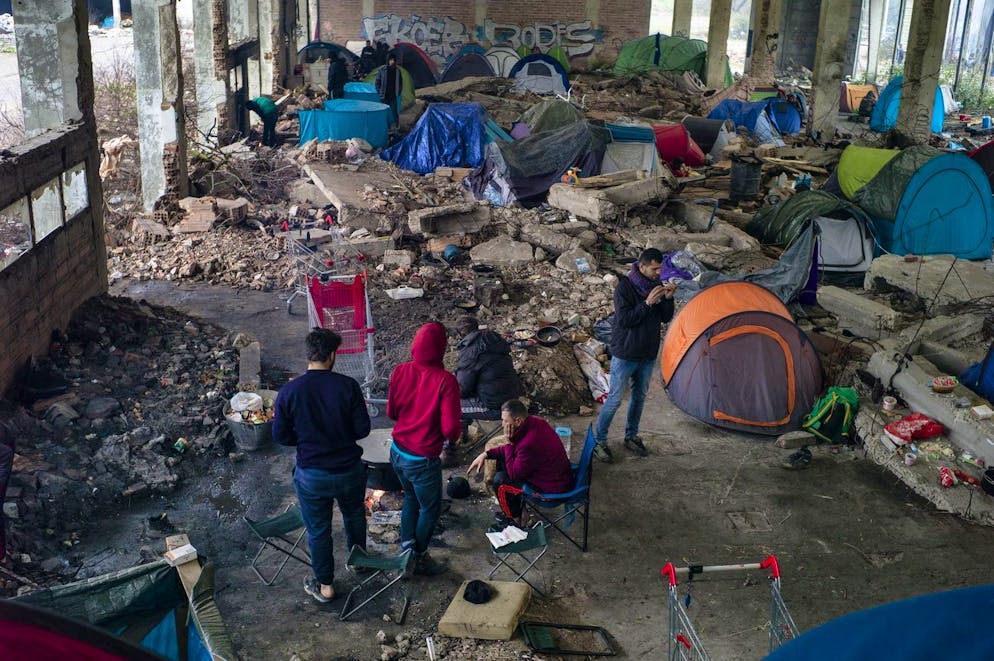 Réfugiés migrants près de Dunkerque, en France. (image d'illustration)