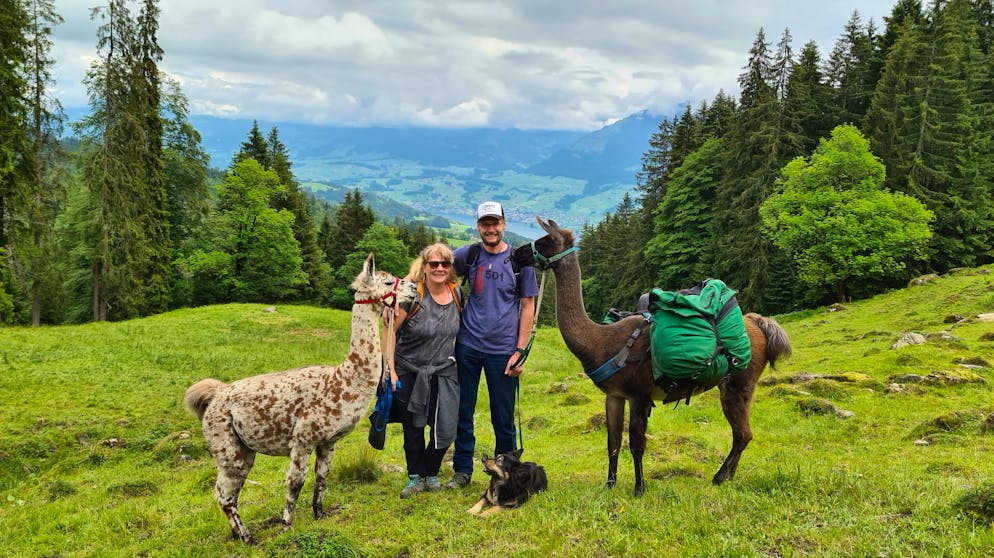 Marlene und Erst Ambauen Lama-Trekking Giswil OW