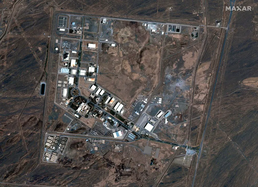 Une photo mise à disposition par MAXAR Technologies montre une image satellite des installations d'enrichissement d'uranium de Natanz, à Natanz, à environ 300 km au sud de la capitale Téhéran, en Iran, le 8 juillet 2020. 
