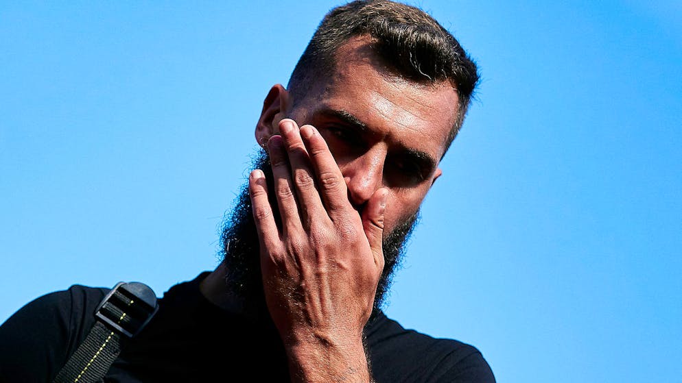 BARCELONA, SPAIN - APRIL 19: Benoit Paire of France reacts after his match against Federico Gaio of Italy on day one of the Barcelona Open Banc Sabadell 2021 at Real Club De Tenis Barcelona on April 19, 2021 in Barcelona, Spain. (Photo by Quality Sport Images/Getty Images)