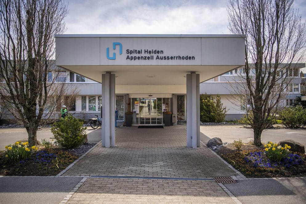 Das Spital Heiden, aufgenommen am Montag, 26. April 2021, in Heiden. (KEYSTONE/Gian Ehrenzeller)