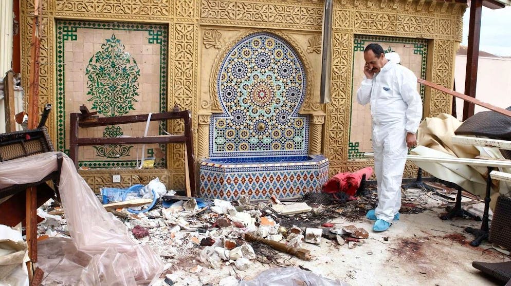 Una fotografia scattata 10 anni fa sul luogo dell'attentato 