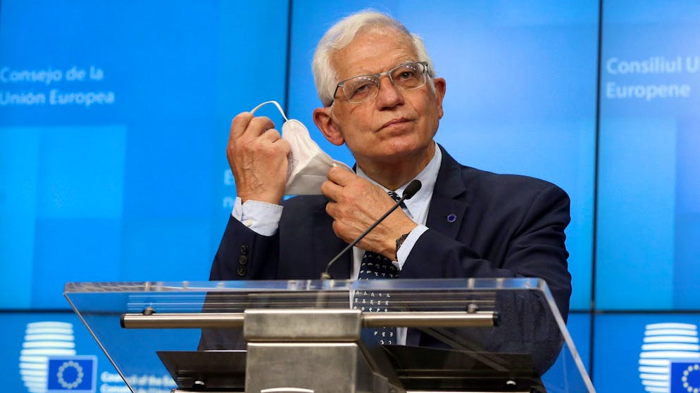 Josep Borrell, EU-Aussenbeauftragter, während einer Pressekonferenz im April 2021.