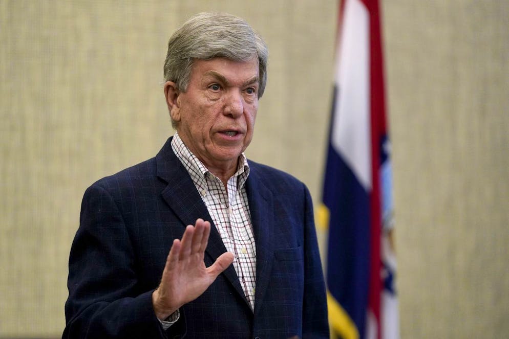 Sen. Roy Blunt, R-Mo., holds a press conference at Springfield-Branson National Airport Monday, March 8, 2021, in Springfield, Mo. Sen. Blunt has announced he will not seek a third term in the U.S. Senate in 2022. (AP Photo/Jeff Roberson)