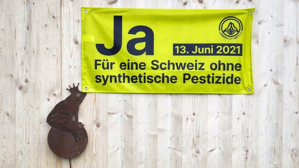 Kampf der Agrarinitiativen. Auch die Befürworter sind präsent im öffentlichen Raum.