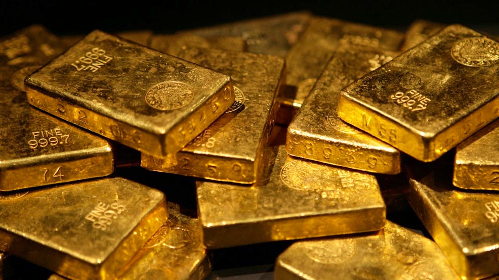 Der Goldpreis ist gestiegen: historische Goldbarren aus den USA (Archivbild).