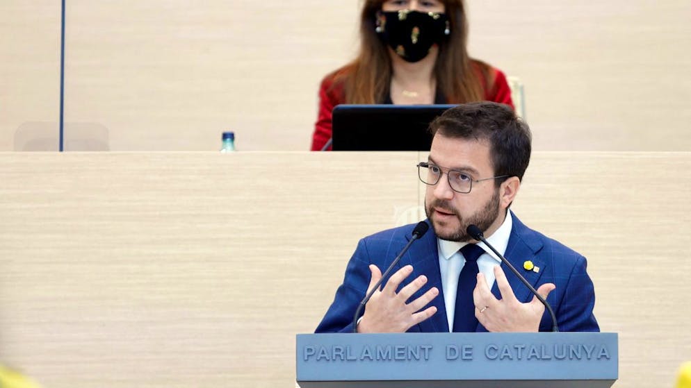 I due partiti indipendentisti catalani si sono detti disponibili a riprendere "Il dialogo" con Madrid. Nella foto: Pere Aragonès di Esquerra Republicana.