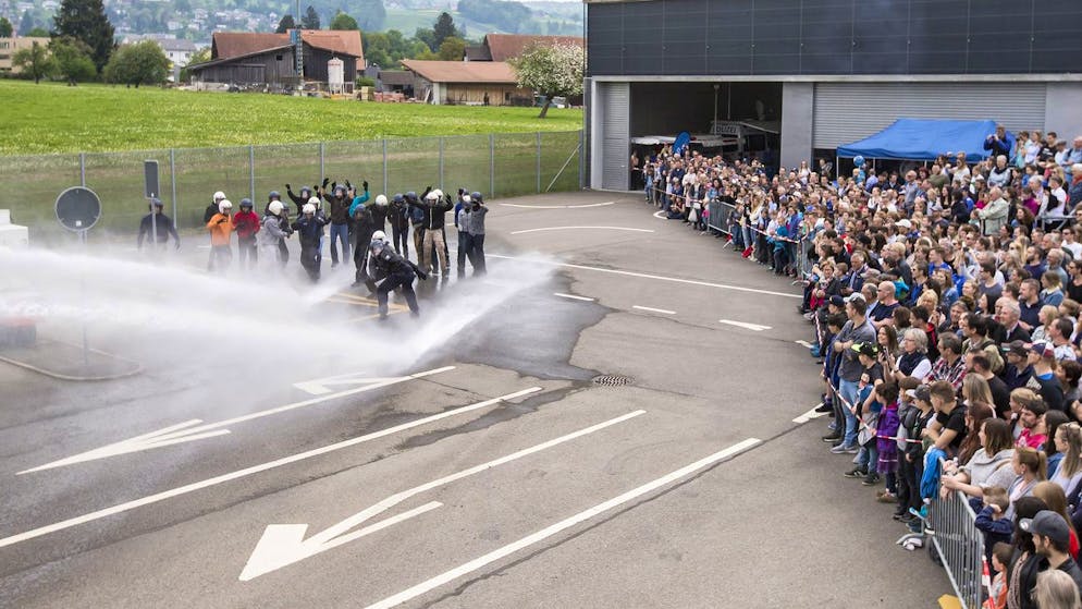 Besuchstag der Interkantonalen Polizeischule IPH am Samstag, 5. Mai 2018, in Hitzkirch. (KEYSTONE/Alexandra Wey)