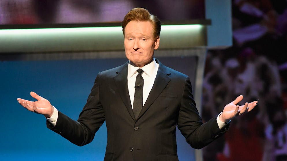 SAN FRANCISCO, CA - FEBRUARY 06: Host Conan O'Brien speaks onstage during the 5th Annual NFL Honors at Bill Graham Civic Auditorium on February 6, 2016 in San Francisco, California. (Photo by Tim Mosenfelder/Getty Images)