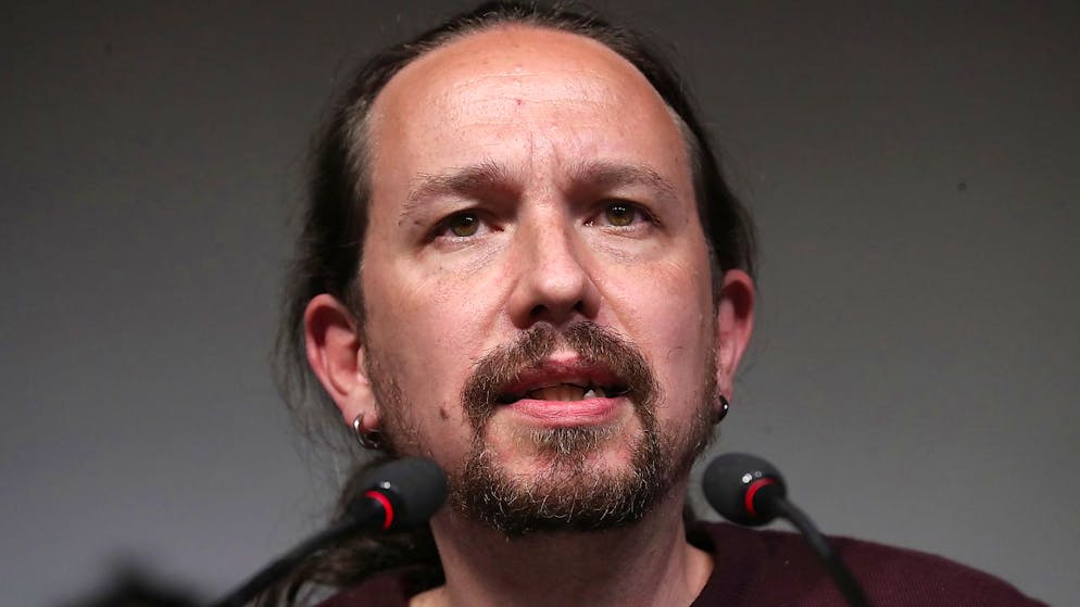 Pablo Iglesias, candidato del partito di sinistra spagnolo Unidas Podemos alle elezioni regionali di Madrid ed ex vicepremier