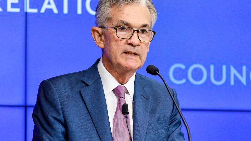 Die US-Notenbank Fed warnt vor Übermut an den Finanzmärkten. Im Bild US-Notenbankchef Jerome Powell. (Archivbild)