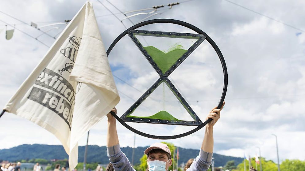 Un'azione di Extinction Rebellion a Zurigo