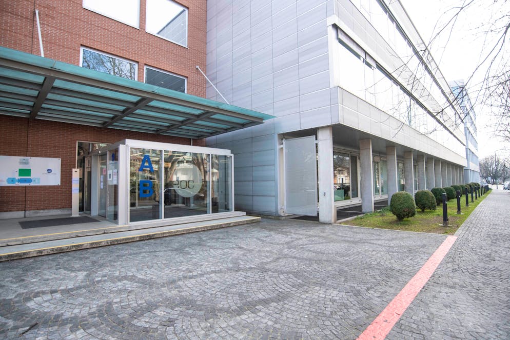 Lugano: esterni Ospedale Italiano. Nella foto una veduta eserna del EOC Ospedale Regionale di Lugano - Italiano.
© Ti-Press / Pablo Gianinazzi
