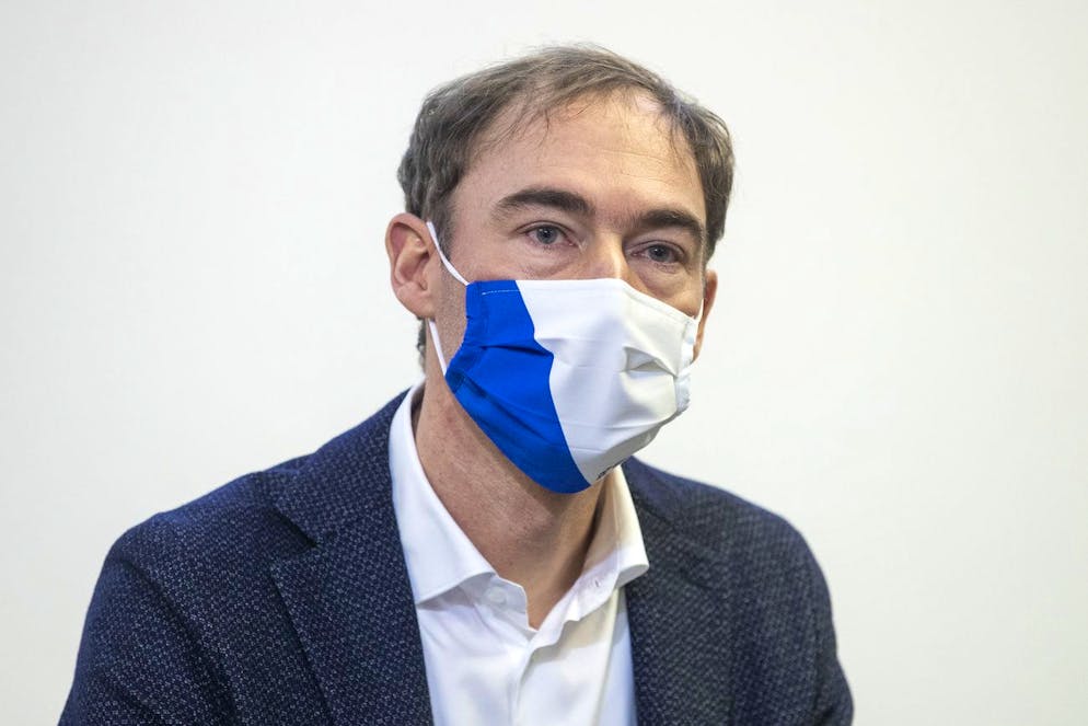 Jan Fehr, Leiter des Departements fuer Public and Global Health des Instituts fuer Epidemiologie, Biostatistik und Praevention, spricht an der Medienkonferenz ueber die Impfstrategie COVID-19 Impfung im Kanton Zuerich am Montag, 21. Dezember 2020, in Zuerich. (KEYSTONE/Alexandra Wey)