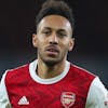 Arsenal's Pierre-Emerick Aubameyang runs back after he scored an own-goal during an English Premier League soccer match between Arsenal and Burnley at the Emirates stadium in London, England, Sunday Dec. 13, 2020. (Catherine Ivill/Pool via AP)