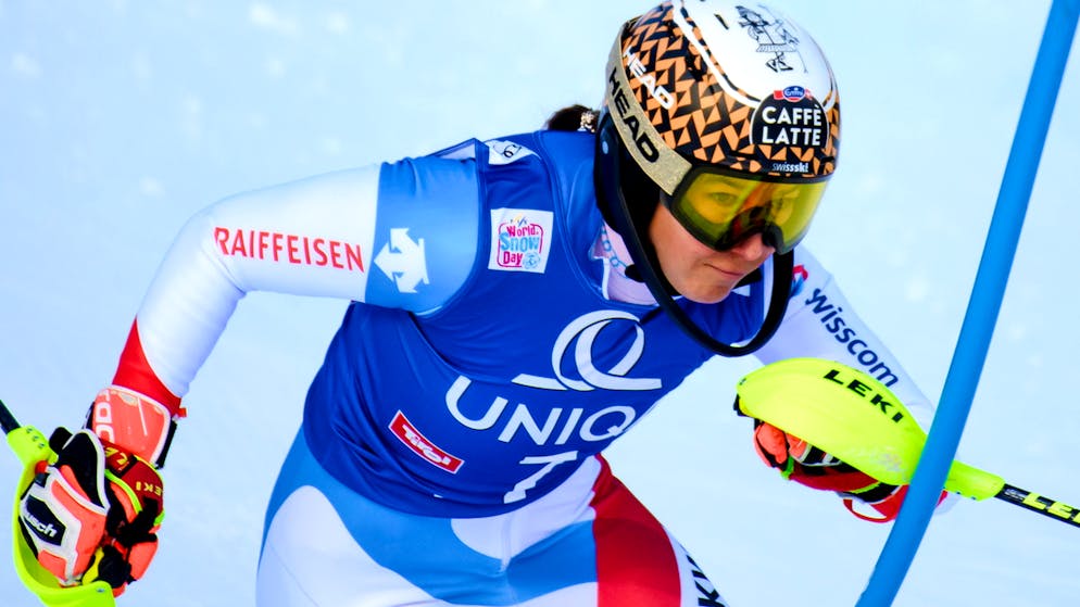 Wendy Holdener jouera le podium en seconde manche du slalom de Zagreb.