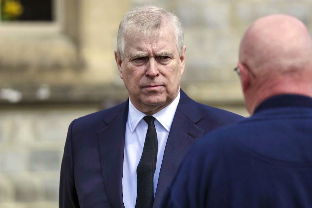 Le prince Andrew à Windsor (Royaume-Uni), le 11 avril 2021,