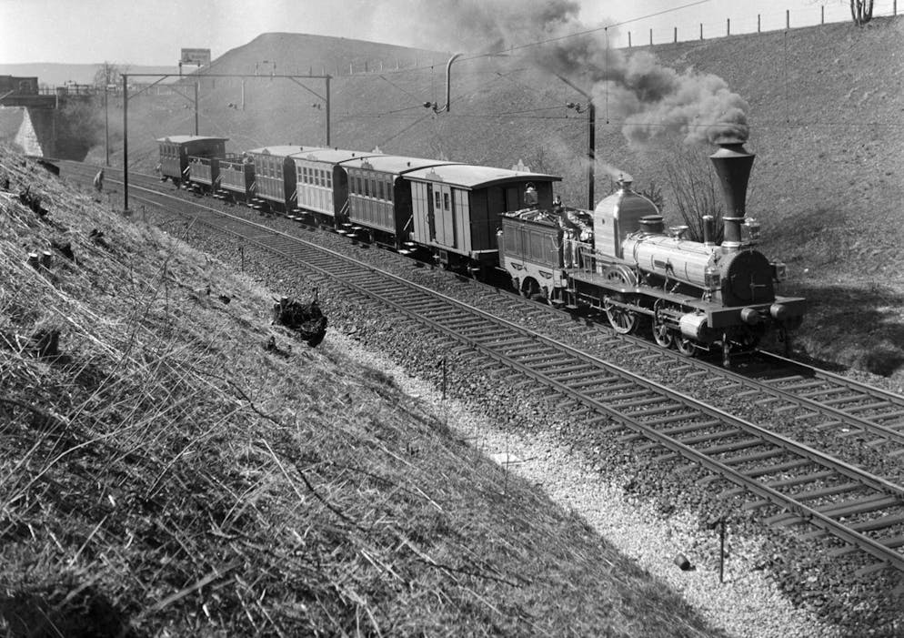 Une réplique de la «Spanisch-Brötli-Bahn», inaugurée le 7 août 1847 entre Zurich et Baden.
