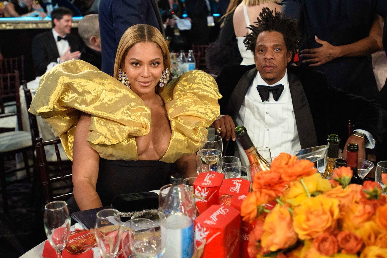 Kurz vor Ausbruch der Pandemie, mit illustrem Saalpublikum: Beyoncé und Jay-Z an den Golden Globes Anfang Januar 2020.