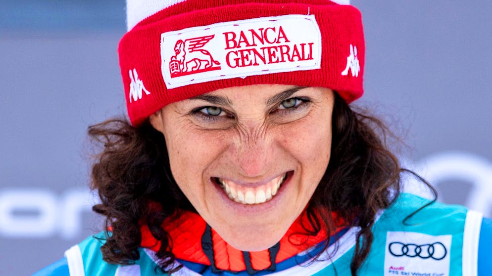 Federica Brignone s'est légèrement blessée à un genou.