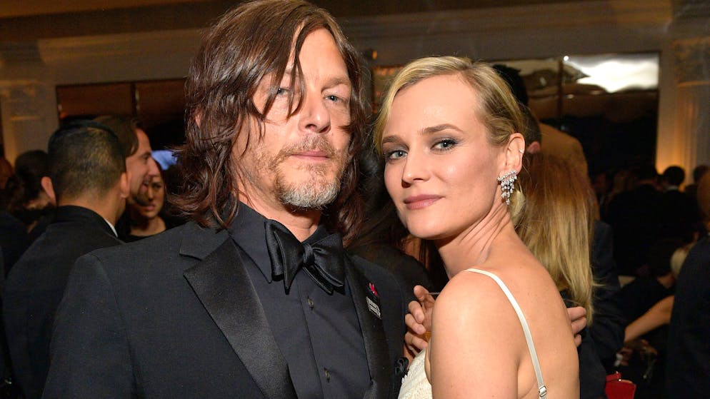 BEVERLY HILLS, CA - JANUARY 07:  Actors Norman Reedus (L) and Diane Kruger attend the 2018 InStyle and Warner Bros. 75th Annual Golden Globe Awards Post-Party at The Beverly Hilton Hotel on January 7, 2018 in Beverly Hills, California.  (Photo by Matt Winkelmeyer/Getty Images for InStyle)