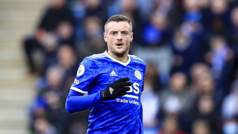Jamie Vardy lors d'un de ses derniers matchs en Premier League