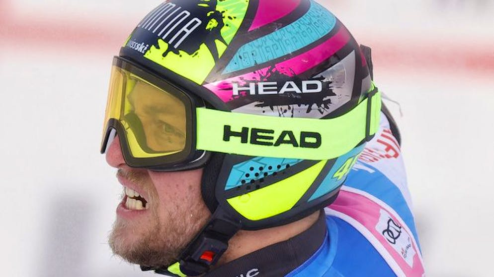 La rage de vaincre de Justin Murisier lors du géant d’Adelboden.