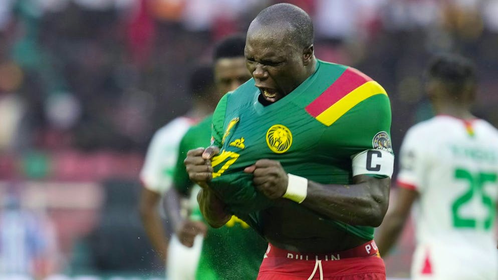 Vincent Aboubakar célébrant son goal
