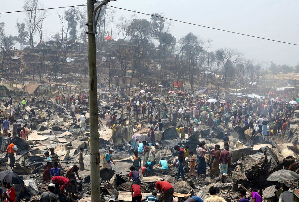Deux grands incendies s'étaient déjà déclarés dans des camps en janvier 2021, laissant des milliers de Rohingyas sans abri et quatre écoles érigées par l'Unicef détruites. (archives)