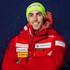 Daniel Yule, posiert an einem Point de Presse von Swiss-ski, am Freitag, 7. Januar 2022 in Adelboden. In den naechsten zwei Tagen finden hier die Internationalen Weltcuprennen statt. (KEYSTONE/Anthony Anex)