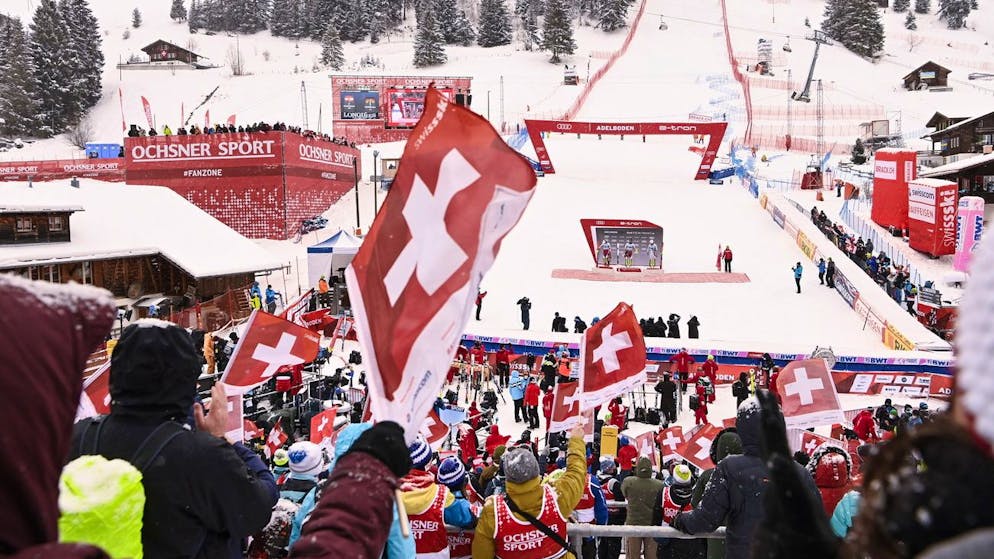 Les spectateurs à Adelboden