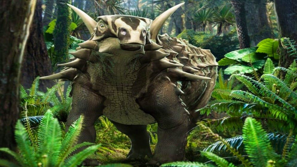 Eine Rekonstruktion des Dinosauriers "Struthiosaurus austriacus", der in der späten Kreidezeit im heutigen Österreich lebte. (Pressebild)
