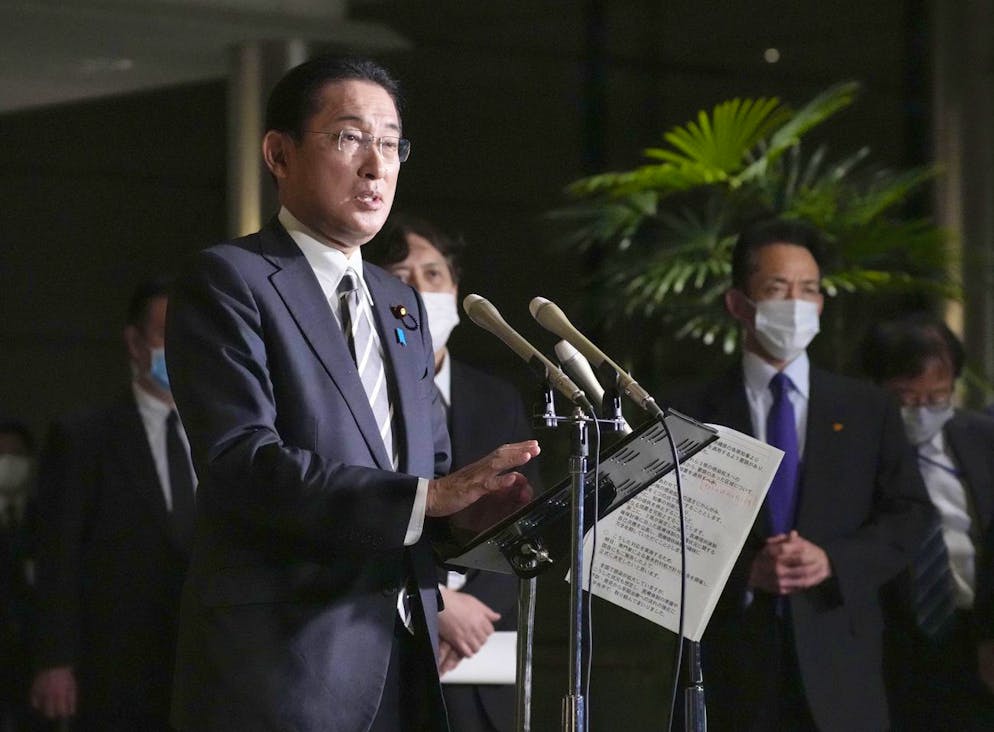 «Nous allons maintenir nos mesures de contrôle aux frontières jusqu'à fin février, tout en prenant les mesures nécessaires d'un point de vue humain et en considérant l'intérêt national», a déclaré le premier ministre Fumio Kishida. (archives)