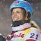 epa07270023 Patrizia Kummer of Switzerland smiles on in the finish area after the women's finals for the Snowboard World Cup in Bad Gastein, Austria, 08 January 2019. EPA/ANDREAS SCHAAD