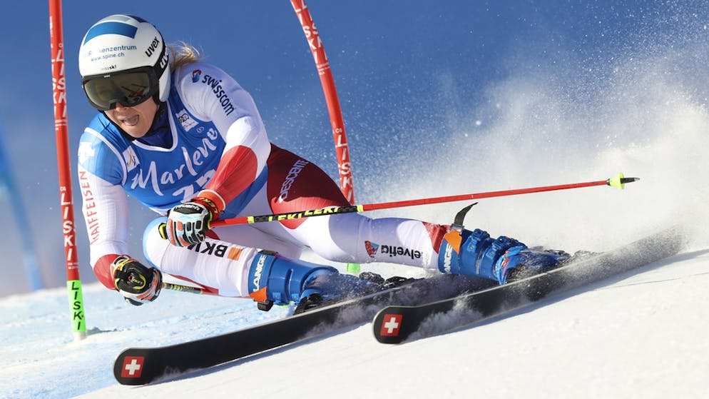 Nicht in den Top 15, aber dennoch die beste Schweizerin beim Riesenslalom in Kronplatz: die Nidwaldnerin Andrea Ellenberger