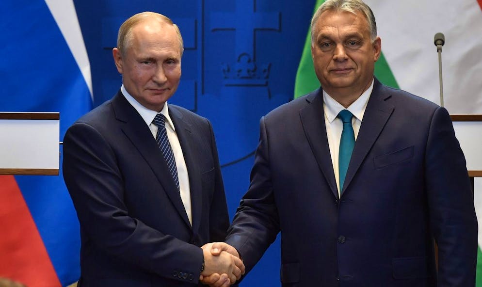 Wladimir Putin (links) und Viktor Orban haben sich heute in Moskau getroffen.