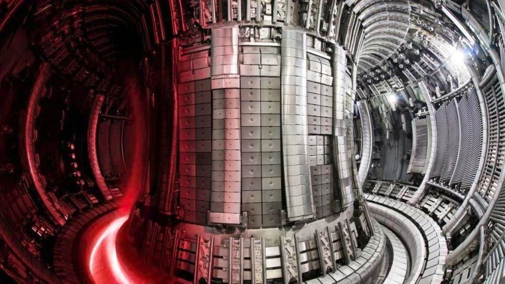 Vista dell'interno dell'impianto sperimentale di fusione nucleare Jet. (foto fornita per la stampa).