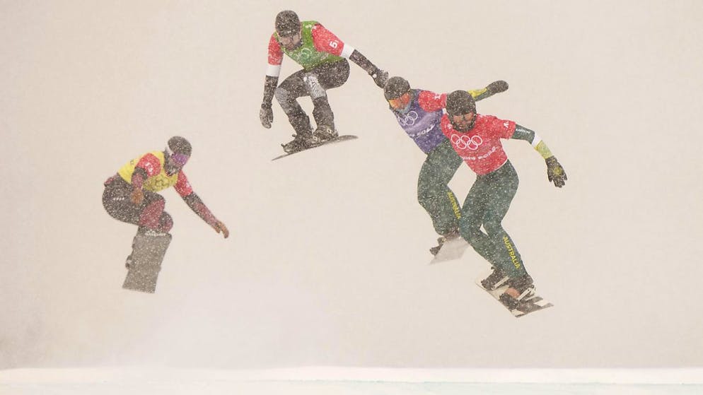 Premiere im Mixed-Snowboardcross. Rang 7 für Koblet/Hediger