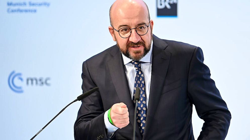 Charles Michel, Präsident des Europäischen Rates, spricht bei der 58. Münchner Sicherheitskonferenz. Foto: Tobias Hase/dpa