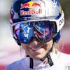 Ester Ledecka of Czech Republic reacts in the finish area of the women's Downhill race at the FIS Alpine Ski World Cup in Crans-Montana, Switzerland, Saturday, February 26, 2022. (KEYSTONE/Alessandro della Valle)