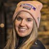 Die Schweizer Skirennfahrerin Joana Haehlen posiert zum Portrait am Rande der FIS Damen Ski Alpin Weltcuprennen in Crans-Montana, am Freitag, 25. Februar 2022. (KEYSTONE/Alessandro della Valle)