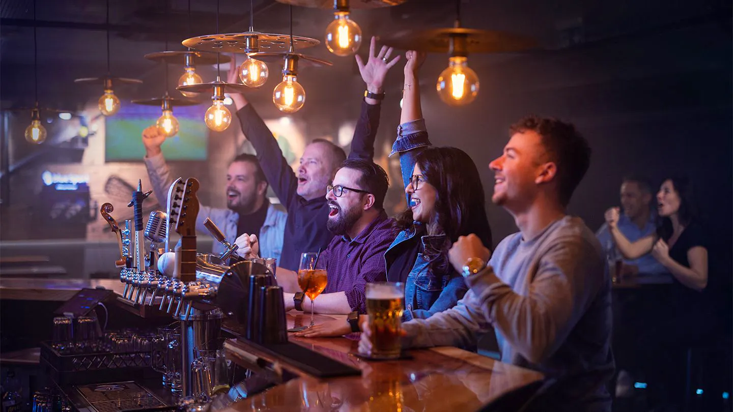 Stockfoto blue Sportsbar