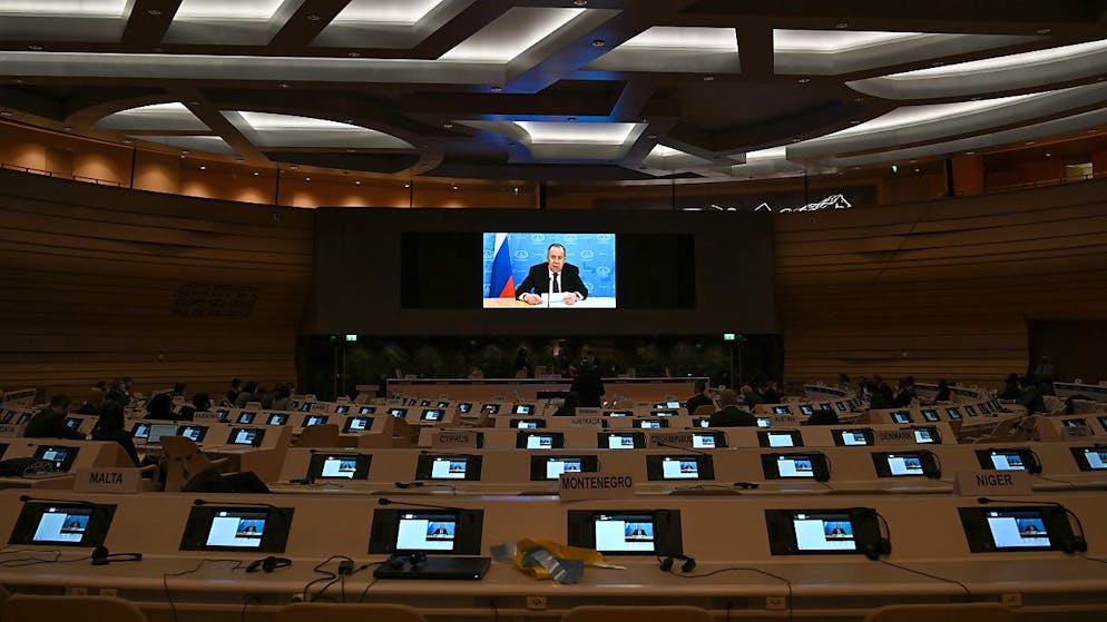 Le chef de la diplomatie Sergueï Lavrov a été largement boycotté dans ses deux discours à Genève.
