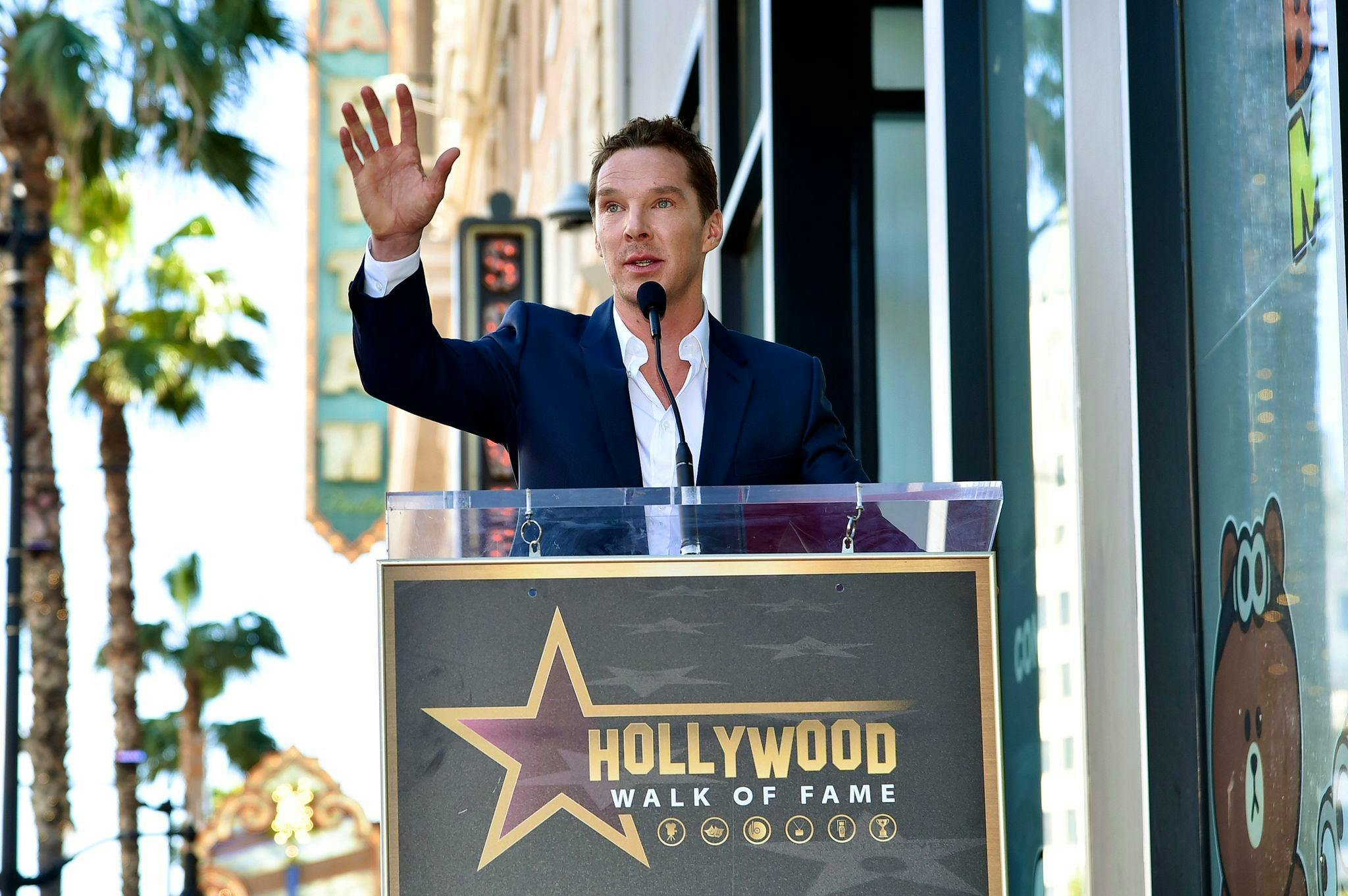 Der britische Schauspieler Benedict Cumberbatch bei der Zeremonie für seinen Stern auf dem Hollywood «Walk of Fame».