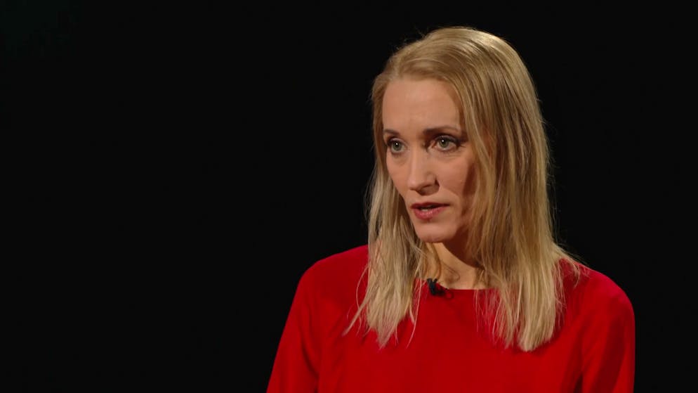 Natalie Hersche bei «Schawinski». «In der Einzelhaft stellte ich mir Rega-Helikopter vor»