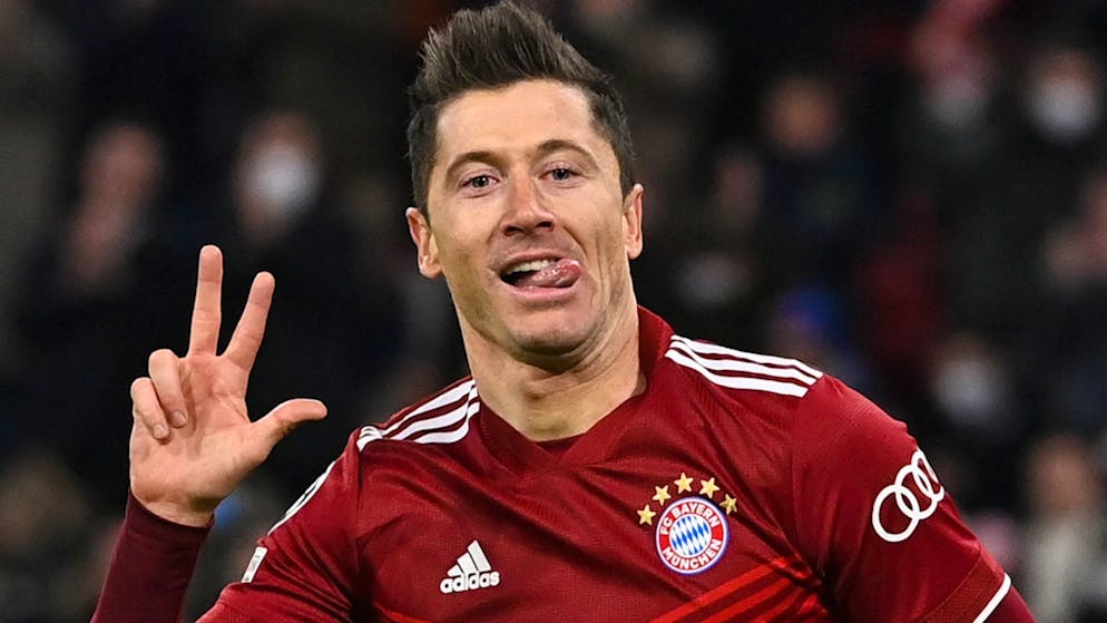 Bayern-Star Robert Lewandowski erzielte die ersten drei Tore gegen RB Salzburg.