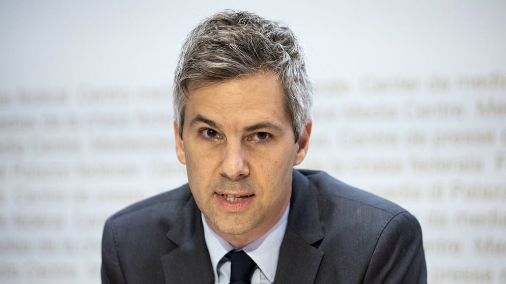 Marcel Salathe, Professor EPFL, spricht waehrend einer Medienkonferenz ueber die Lancierung der SwissCovid App und das Vollzugsmonitoring COVID-19, am Donnerstag, 25. Juni 2020 in Bern. (KEYSTONE/Peter Klaunzer)