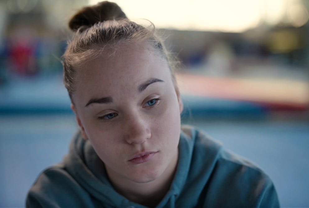 «Olga»-Darstellerin Anastasia Budiashkina. Die ukrainische Athletin Anastasia Budiashkina spielt die Hauptrolle im Schweizer Film «Olga», der zurzeit in den Kinos läuft.
